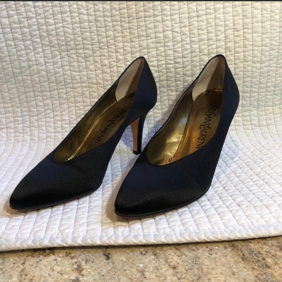 Big discount Today only 
YSL Black Satin Heels - Picture 4 of 6